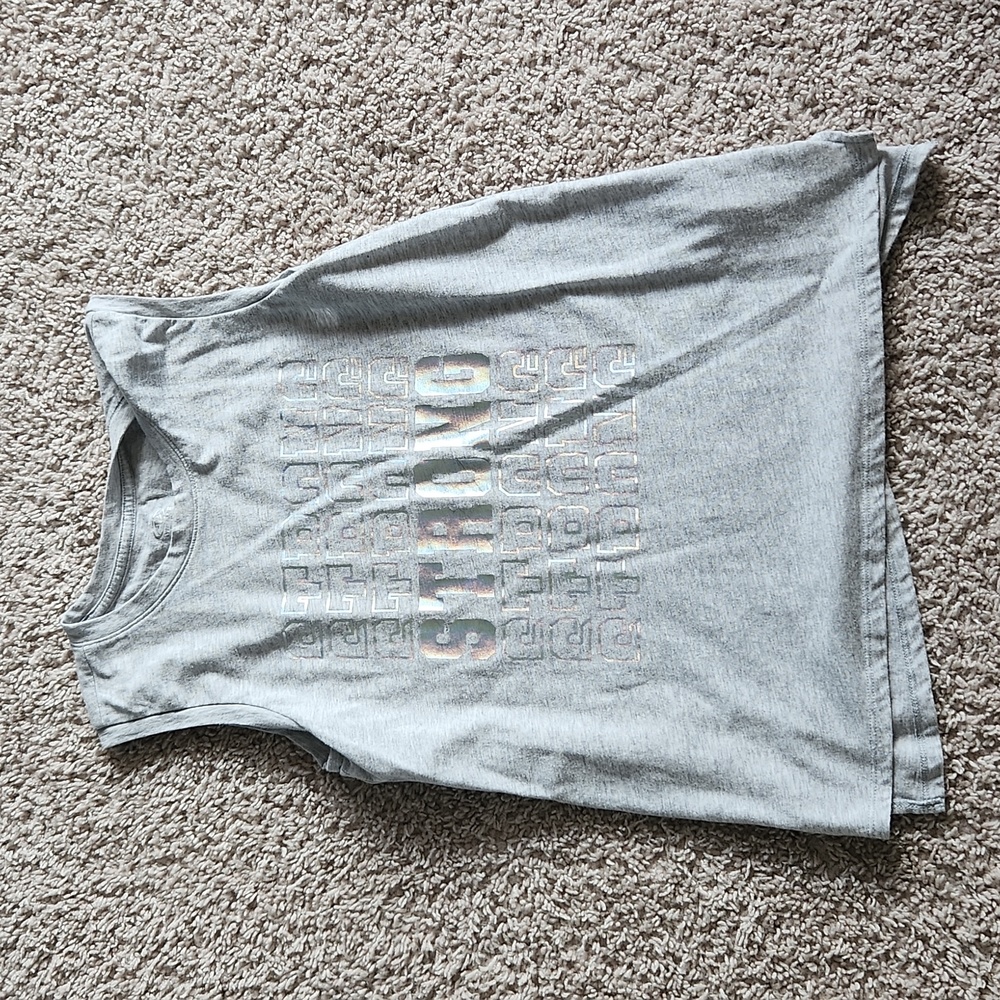 BOGO Gray Muscle Tank Girls 14-16 XL Strong